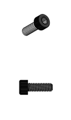 Винт WPW BR48127 NF 10-32 x 12,7mm под шестигранный ключ KEY04.0