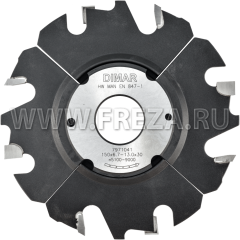 Фреза насадная Dimar 7971101 паз регулируемый 25,0-49,5x27мм D150 Z4+4 посадка 30