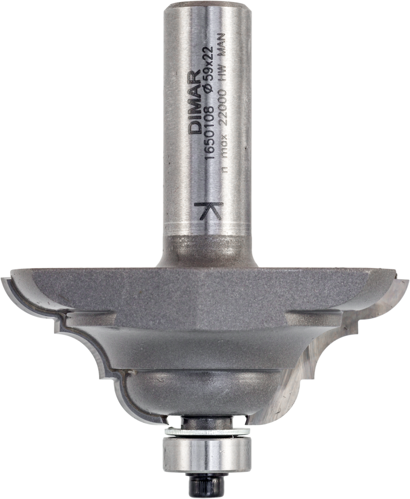 Фреза Dimar 1650109 карниз изящный D59x22 L71 подшипник, хвостовик 12