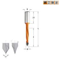 Сверло HW для присадочного станка 7x43x70 Z=2 S=8x20 LH CMT 368.070.12