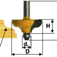 Фреза кром. калевочная ф31,8х12,7мм R4,8мм хв. 8мм Энкор 46266