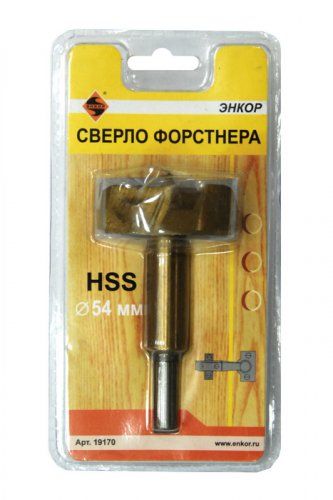Сверло для дерева 54 мм, Форстнера, блистер Энкор 19170