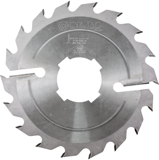 Пила Dimar 90400100 продольно чистовая D250x70x3,2 Z18+2 с подрезателями