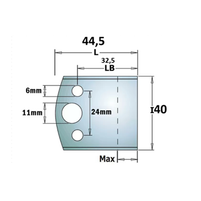 Нож профильный 40mm для насадной фрезы 28 Rotis 40069193