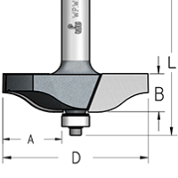 Фреза WPW RK18002 филенка 36,5мм волна D85,7 B16 подшипник хвостовик 12