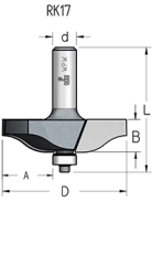 Фреза WPW RK18002 филенка 36,5мм волна D85,7 B16 подшипник хвостовик 12