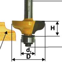 Фреза кром. калевочная ф31,8х12,7мм R4,8мм хв. 8мм Энкор 46264
