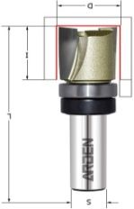 Фреза для выборки паза под петли D=16x19x60 S=8 ARDEN 109807B (L1-60 мм, L2-19 мм, D1-16 мм, D2-8 мм)