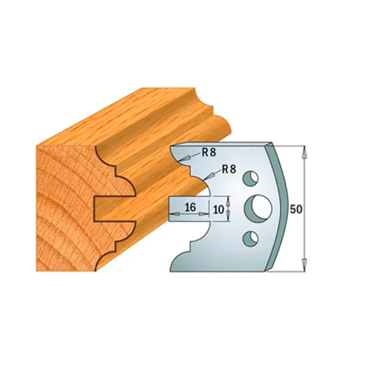 Нож профильный 50mm для насадной фрезы 23 Rotis 40069522