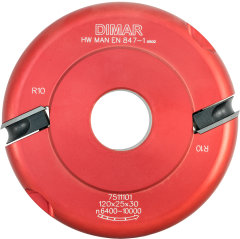 Фреза насадная Dimar 7511101  галтель+радиус 10мм D120x25 Z2 сменные ножи посадка 30