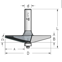 Фреза WPW RK15002 филенка 36,5мм прямая D85,7 B12,7 подшипник хвостовик 12