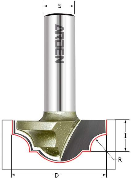 Фреза "Гусёк" (псевдофилёнка) Z=2  D=34.9x15x55 S=12 ARDEN 222221A