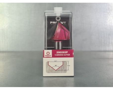 Фреза пазовая c углом 90гр. S=12 D=31,7x25,5x57 PROCUT 200265P (L1-57 мм, L2-25.5 мм, D1-31.7 мм, D2-12 мм)