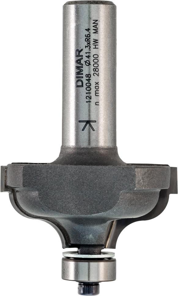 Фреза Dimar 1210049 фаска римская удлиненная R6,3 D41,3x19,1 L69 подшипник, хвостовик 12