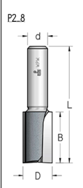 Фреза WPW P251005 пазовая  D10 B32 Z2 хвостовик 8