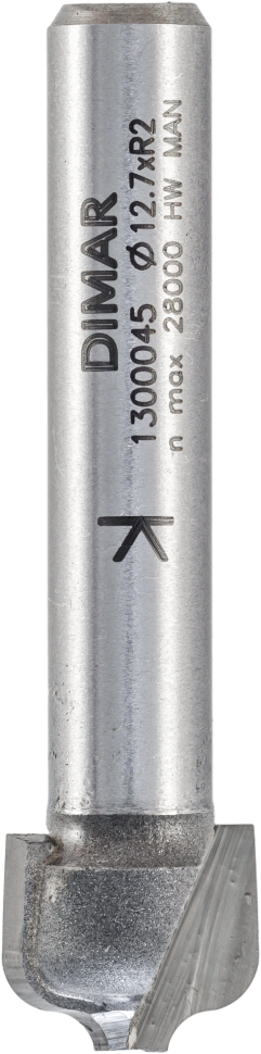 Фреза Dimar 1300045 римский профиль врезная R2 D12,7x9,5 L51 хвостовик 8