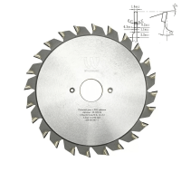 Пильный диск с PCD зубьями 120x2,8/3,6x20 Z=12+12 Woodwork 20.120.24