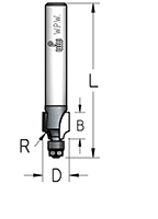 Фреза WPW RW00243 радиусная R2,4 D9,5 B9,5 микроподшипник хвостовик 6