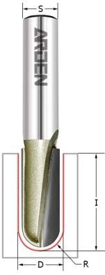 Фреза пазовая круглый нос (пальчиковая) R=3 D=6x12.7x49 S=12 ARDEN 204228