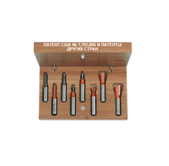 СМТ Комплект 8 фрез концевых (дер.футляр) S=6,35