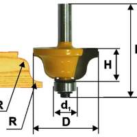 Фреза кром. калевочная ф28,7х11,5мм R4мм хв. 8мм Энкор 46270