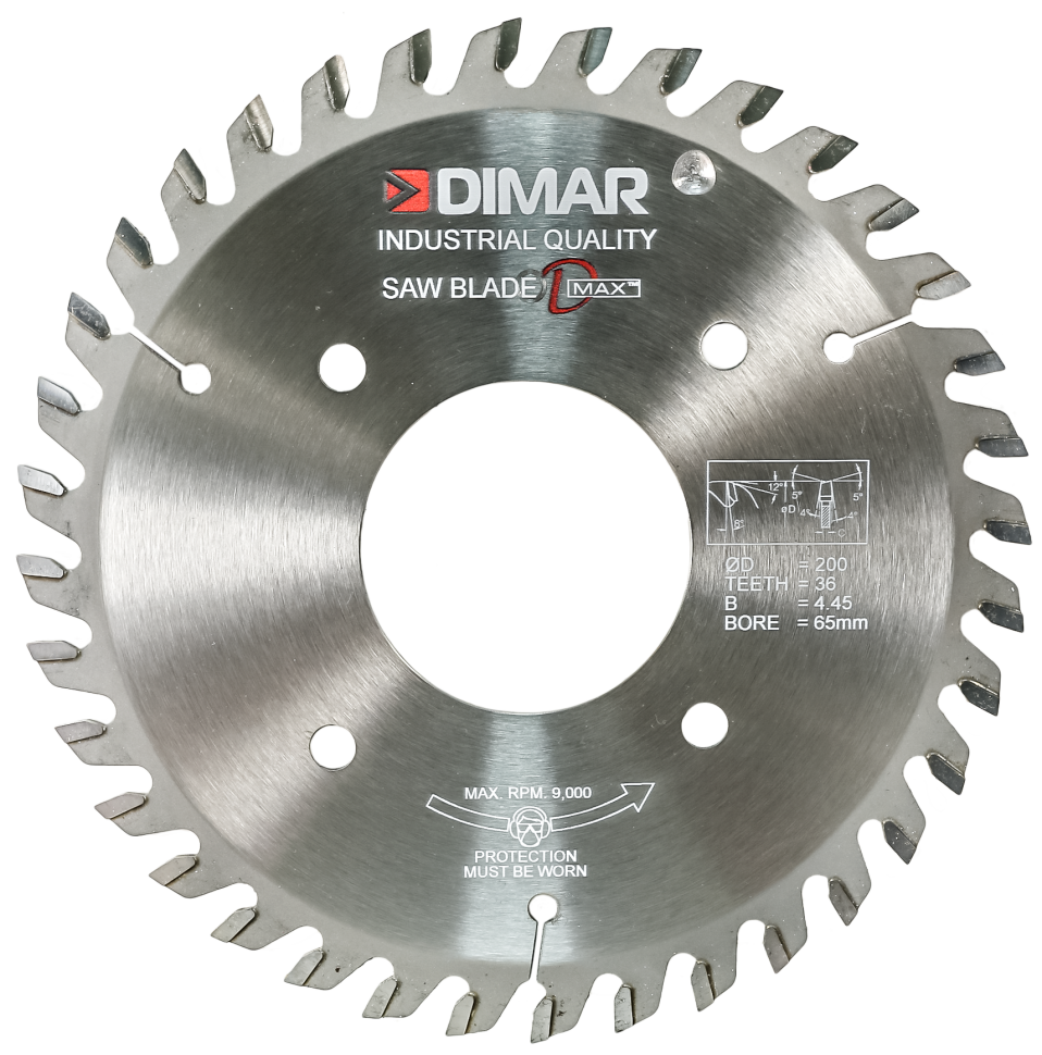 Пила Dimar 9560270N подрезная пильный центр D216x50x4,4-5,3 Z42 двойной ресурс