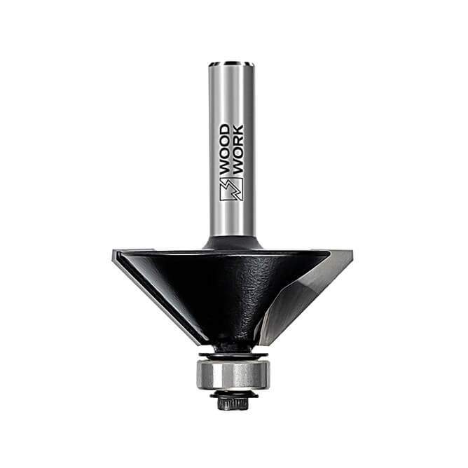 Фреза фасочная с подшипником угол=45° D=25 I=10 L=55 S=6mm Woodwork 936.2545.06