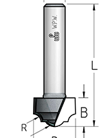 Фреза WPW RC05002 псевдофиленка классика R3,2 D19 B13 хвостовик 12