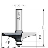 Фреза WPW RK43002 филенка 28,2мм радиусная D69,2 B16 подшипник хвостовик 12