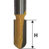 Фреза пазовая галтельная ф12,7х25 мм R6,35 мм хвостовик 8 мм Энкор 10507