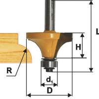 Фреза кром калевочная ф17х8мм R2,4мм хв 8мм Энкор 9259