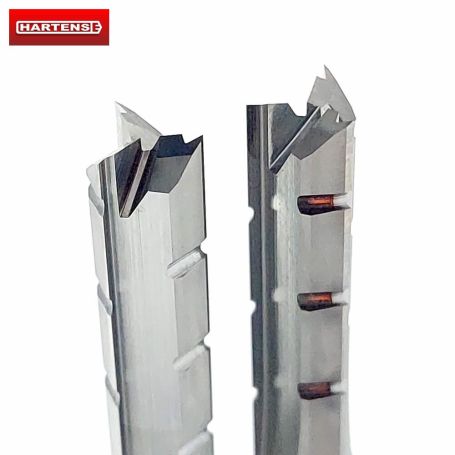 1339 HARTENSE Цилиндрическая трехзаходная фреза без удаления стружки со стружколомом впайка рабочей части HT55OP3WOF-8.0-12.0-30.5-80 (L1-80 мм, L2-30.5 мм, D1-8 мм, D2-12 мм)