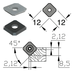 Нож поворотный 12x12x2.2-C1.5 35° JC 698.1212