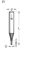 Фреза WPW P110165 пазовая монолитная D1,6 B5 Z1 хвостовик 8