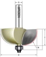 Фреза внешн.радиус &quot;Галтель&quot; (нижн. подш.) Z=2 R=8 D=25.5x12.7x63 S=12 ARDEN 305228