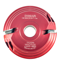 Фреза насадная Dimar 7521091 мультирадиус 2,3,5мм D140x18 Z2 сменные ножи посадка 30