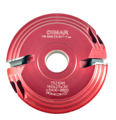 Фреза насадная Dimar 7521091 мультирадиус 2,3,5мм D140x18 Z2 сменные ножи посадка 30