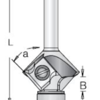 Фреза Dimar E1093215 фаска угловая 45º радиус R3 D27,3x5,7 L60,5 подшипник, сменные ножи хвостовик 8