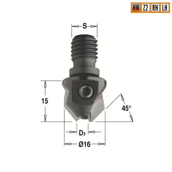 Зенкер для сверла 5x16 S=M10/11 LH CMT 350.050.12 (L1- мм, L2- мм, D1- мм, D2-10 мм)