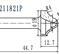Фреза Классический узор R=4  Z=2 D=19.05x12.7x45 S=8 PROCUT 211821P