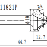 Фреза Классический узор R=4  Z=2 D=19.05x12.7x45 S=8 PROCUT 211821P