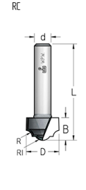 Фреза WPW RC10002 псевдофиленка классика R7 D35 B15 хвостовик 12