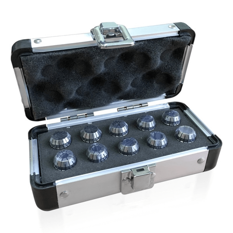 Набор цанг ER16 | DIN 6499 - 10 цанг в металлическом кейсе 752.002