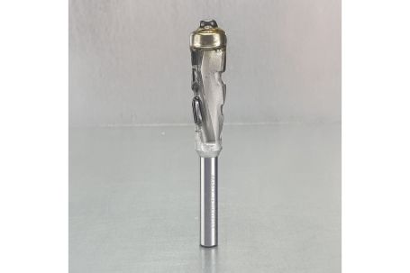 Фреза прямая алмазная Z1+1 (ниж. подшипник) D=12.7x35x80 S=8 Rotis 110.123508BB (L1-80 мм, L2-35 мм, D1-12.7 мм, D2-8 мм)