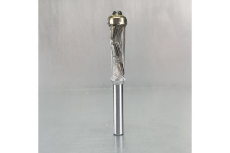 Фреза прямая алмазная Z1+1 (ниж. подшипник) D=12.7x35x80 S=8 Rotis 110.123508BB (L1-80 мм, L2-35 мм, D1-12.7 мм, D2-8 мм)