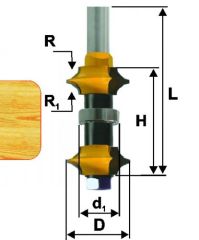Фреза кром калевочная регул ф22мм хв 12мм Энкор 10696