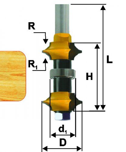 Фреза кром калевочная регул ф22мм хв 12мм Энкор 10696 (L1- мм, L2- мм, D1- мм, D2- мм)
