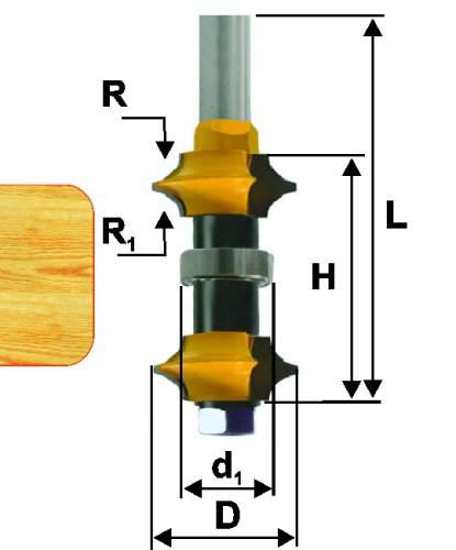 Фреза кром калевочная регул ф22мм хв 12мм Энкор 10696 (L1- мм, L2- мм, D1- мм, D2- мм)