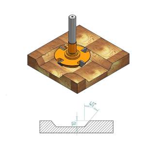 СМТ Фреза специальная для  выравнивания плоскости Z=4  S=12 D=63 I=10 A=40 S922.04063