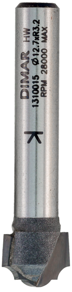 Фреза Dimar 1310015 псевдофиленка классика R2,5 врезная D12,7x10,5 L51 хвостовик 8